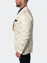 Blazer Shawl CeremonialGold White View-3