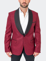 Blazer Shawl Ceremonial Red View-1