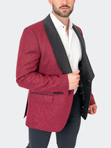 Blazer Shawl Ceremonial Red View-3