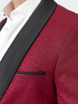 Blazer Shawl Ceremonial Red View-5