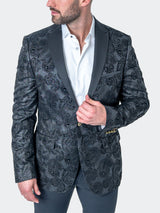 Blazer Tesla PaisleyFlok Black View-9