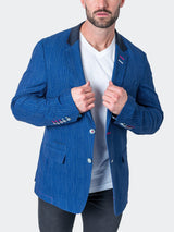 Blazer Unconstructed Continuous Blue View-8