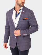 Blazer Unconstructed Grid Blue View-2