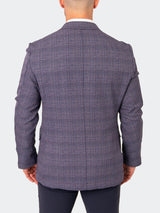 Blazer Unconstructed Grid Blue View-9