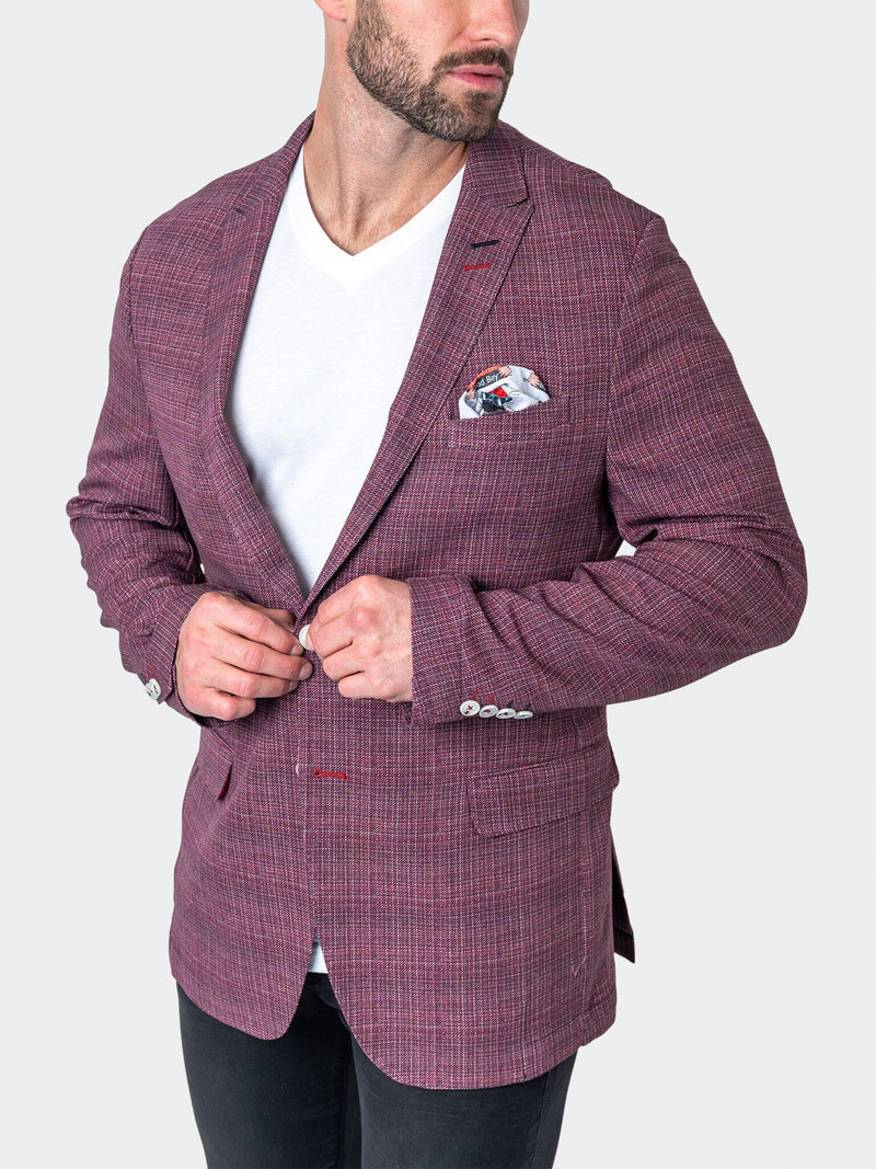 Blazer Unconstructed Grid Red