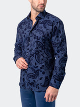 Fibonacci RaisedPaisley Blue View-4