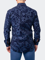 Fibonacci RaisedPaisley Blue View-6