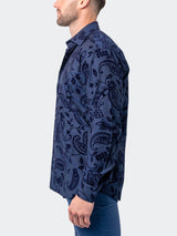 Fibonacci RaisedPaisley Blue View-5