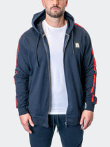 Hoodie Leo NavyBlue View-1