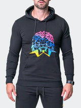 Hoodie Neon Black View-1