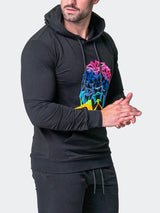 Hoodie Neon Black View-2