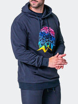 Hoodie Neon Navy View-3