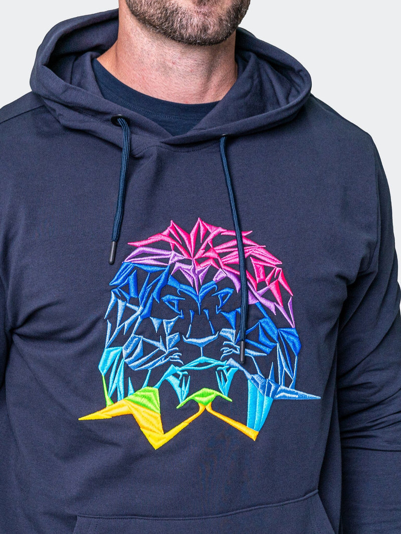 Hoodie Neon Navy