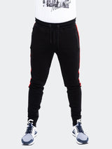 Jogger Stripe Black View-1