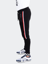 Jogger Stripe Black View-3