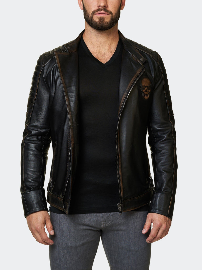 Leather Skull Burn Brown