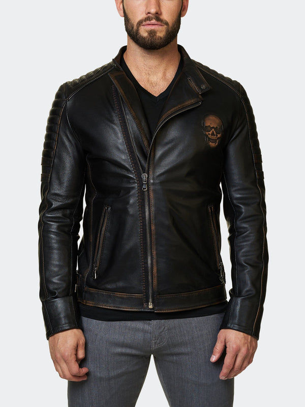 Leather Skull Burn Brown