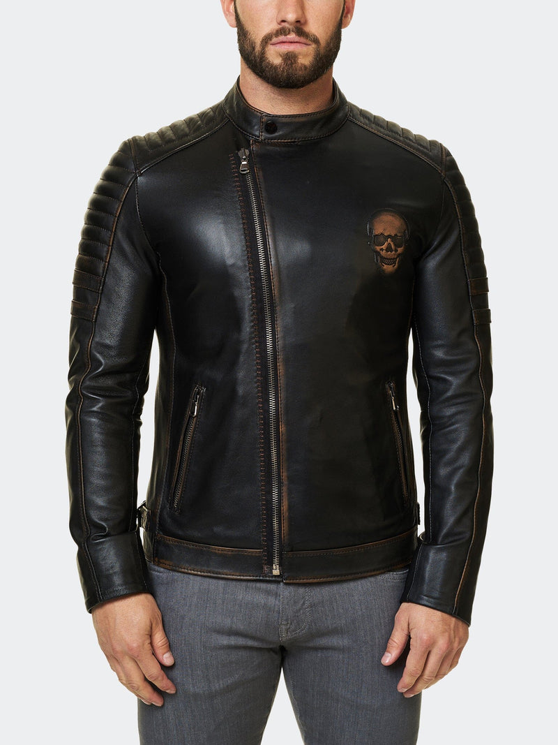 Leather Skull Burn Brown