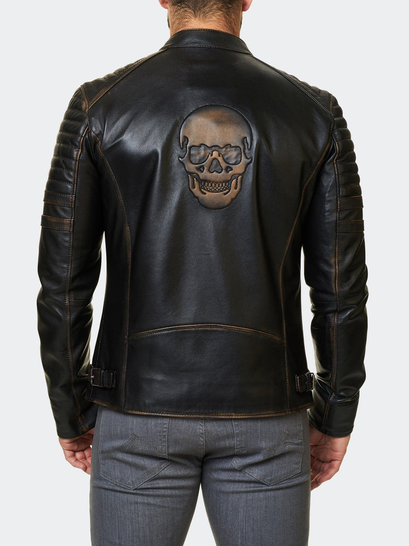 Leather Skull Burn Brown