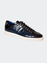 Shoe Casual Reptile Blue View-3