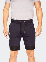 Short 2zippers Navy View-2