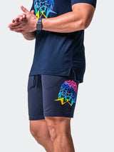 Shorts Neon Navy View-1