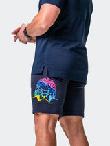 Shorts Neon Navy View-3