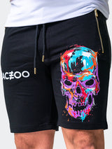 Shorts SkullPaint Black View-3