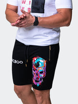 Shorts SkullPaint Black View-1