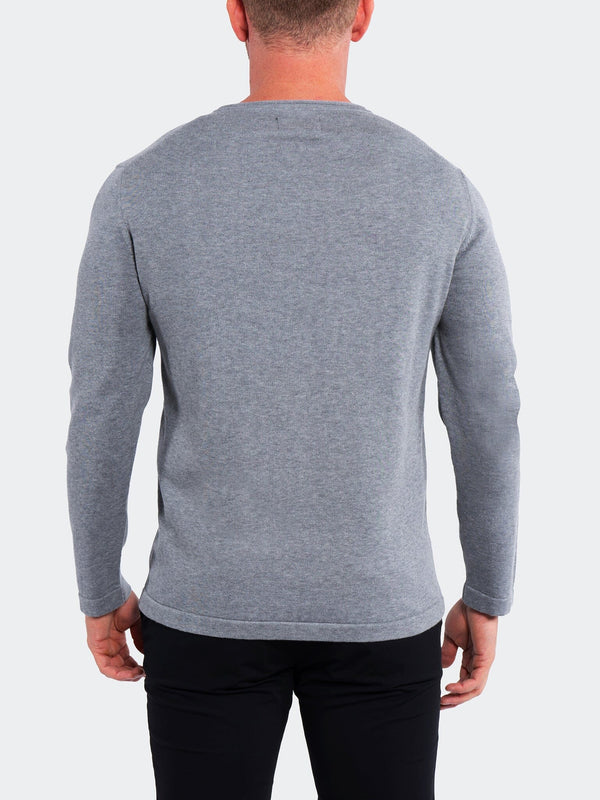 Sweater V-NeckPiping Grey