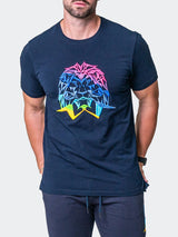 Tee Neon Navy View-4