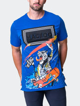 Tee Skateboard Blue View-4