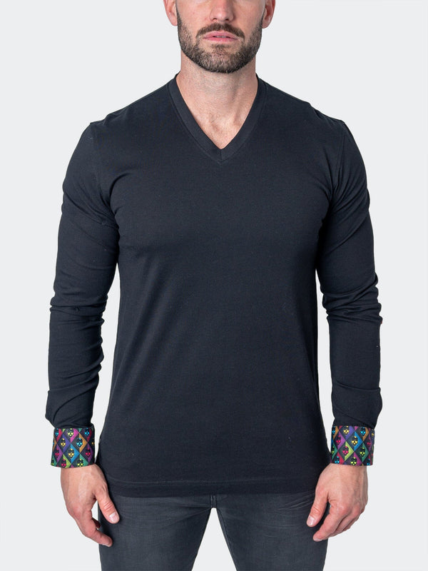 V-Neck EdisonSolidBad Black