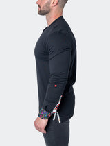 V-Neck EdisonSolidBad Black View-6