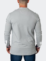 V-Neck EdisonSolidMirage Grey View-7