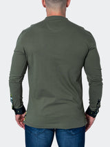 V-Neck EdisonSolidSkull Green View-6