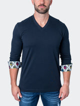 V-Neck EdisonSolidverve Blue View-2