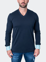 V-Neck EdisonSolidverve Blue View-4