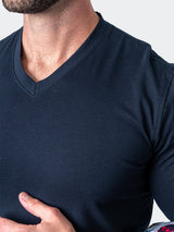 V-Neck EdisonSolidverve Blue View-1