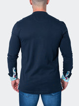 V-Neck EdisonSolidverve Blue View-6