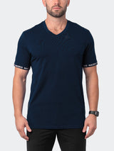 V-Neck VivaldiSleeve Blue View-3