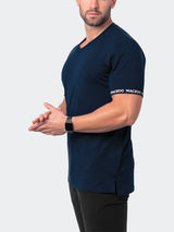 V-Neck VivaldiSleeve Blue View-1