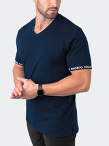 V-Neck VivaldiSleeve Blue View-6