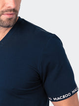 V-Neck VivaldiSleeve Blue View-4