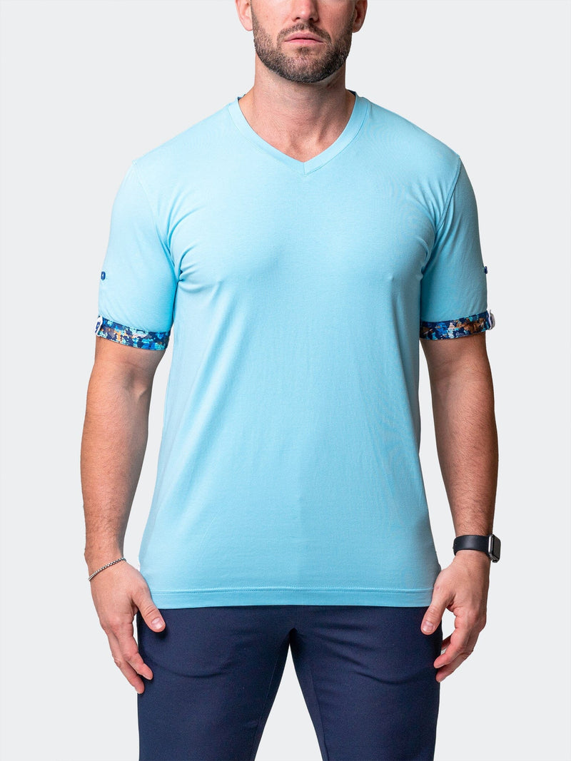 V-Neck VivaldiSolidCamoLight Blue