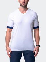 V-Neck VivaldiSolidGame White View-1