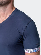 V-Neck VivaldiSolidMonkey Blue View-8