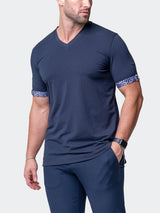 V-Neck VivaldiSolidMonkey Blue View-9