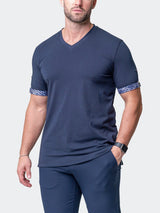 V-Neck VivaldiSolidMonkey Blue View-10