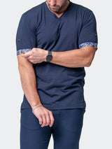 V-Neck VivaldiSolidMonkey Blue View-3